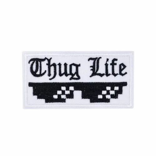 Black and White Thug Life Patch - Custom Flying Discs
