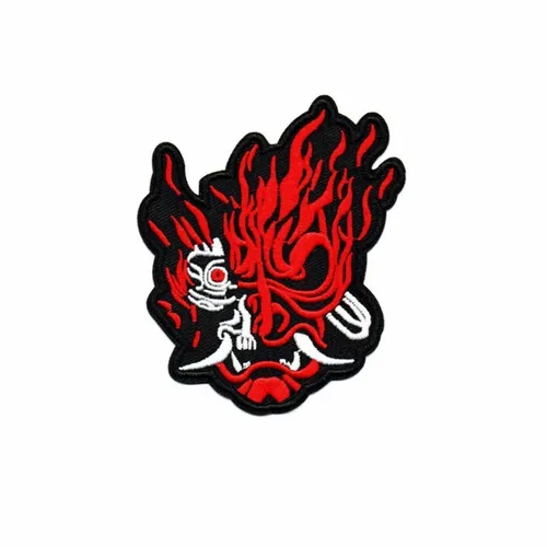 Red and White Oni Patch - Custom Flying Discs
