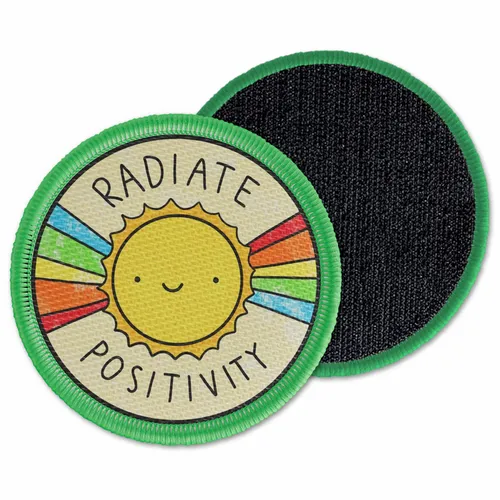 Round Radiate Positivity Velcro Patch - Custom Flying Discs