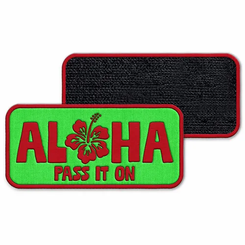 Rectangle Aloha Velcro Patch - Custom Flying Discs