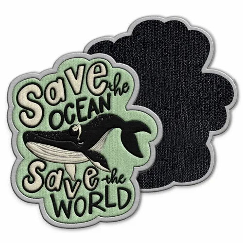 Save the Ocean Velcro Patch - Custom Flying Discs