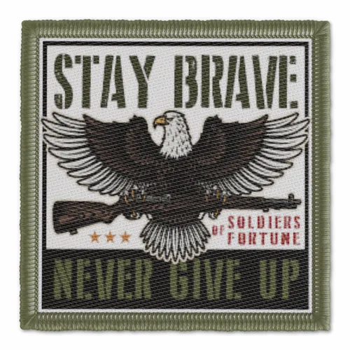 Stay Brave Never Give Up Military Patch - Custom Flying Discs