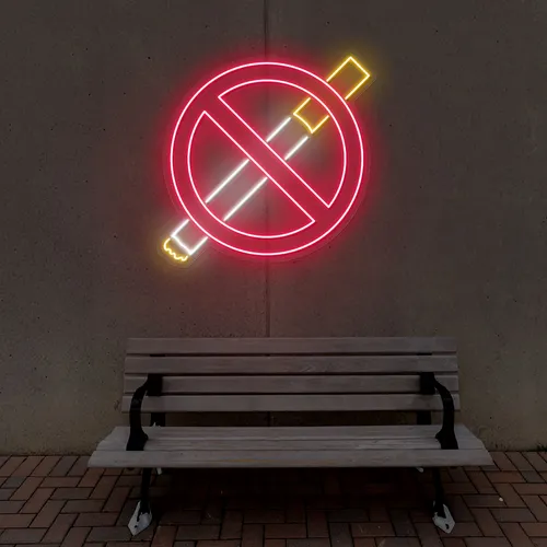 Strictly No Smoking Neon Sign - Custom Flying Discs