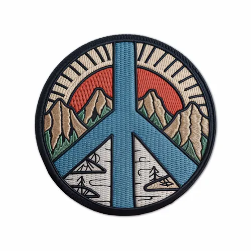 Round Natural Peace Iron On Patch - Custom Flying Discs