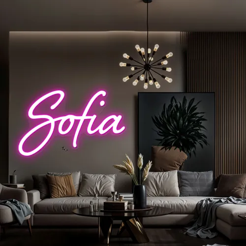 Sofia Name Neon Sign - Custom Flying Discs