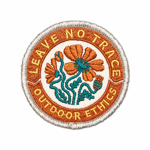 Round Leave No Trace Iron On Patch - Custom Flying Discs