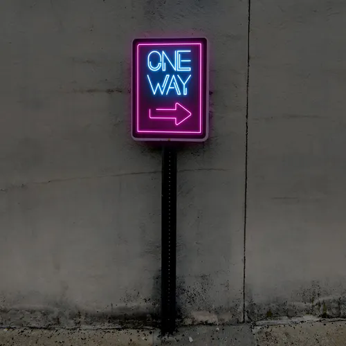 One Way Neon Sign - Custom Flying Discs
