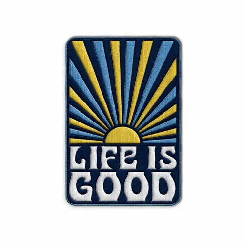 Rectangle Life is Good Iron On Patch - Custom Flying Discs