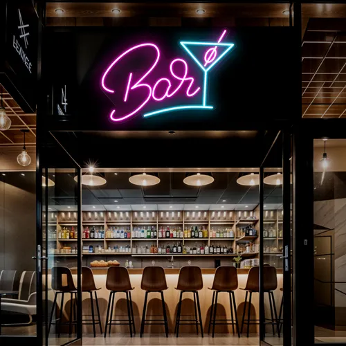 Oh Cocktail Bar Neon Sign - Custom Flying Discs