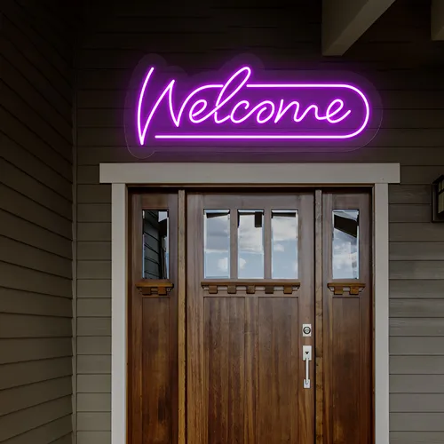 Stylish Welcome Neon Sign - Custom Flying Discs