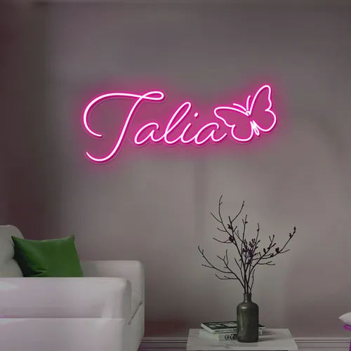 Talia Butterfly Neon Sign - Custom Flying Discs