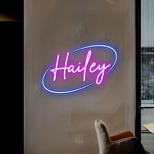 Hailey Neon Sign - Custom Flying Discs