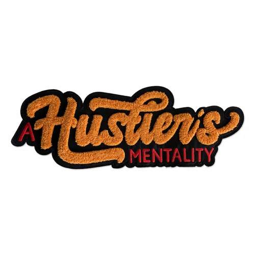Hustler's Mentality Letterman Jacket Patch - Custom Flying Discs