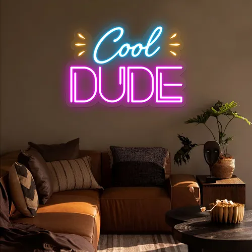 Cool Dude Neon Sign - Custom Flying Discs