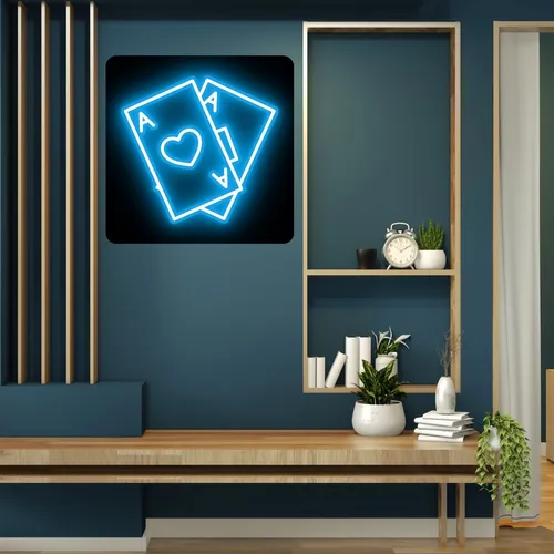 Ace in Black Neon Sign - Custom Flying Discs