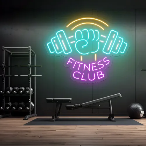 Barbell Neon Signs - Custom Flying Discs