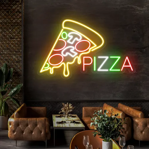 Pizza Neon Signs - Custom Flying Discs