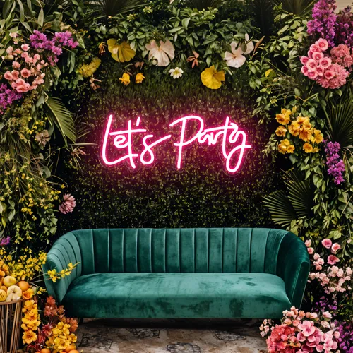 Let’s Party Neon Signs - Custom Flying Discs