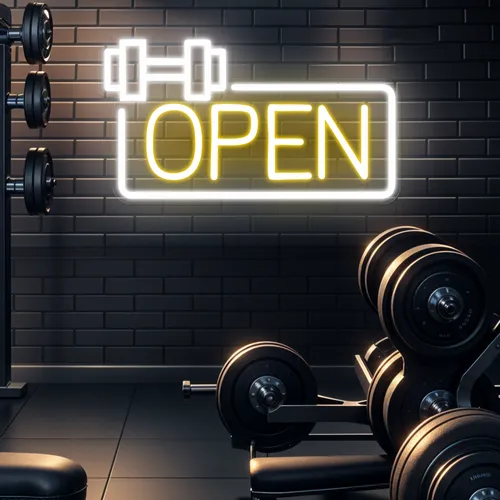 Bold Open Neon Sign - Custom Flying Discs