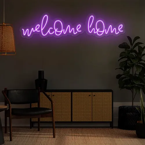 Welcome Home Neon Sign - Custom Flying Discs