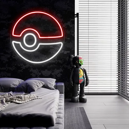 Pokéball Neon Sign - Custom Flying Discs