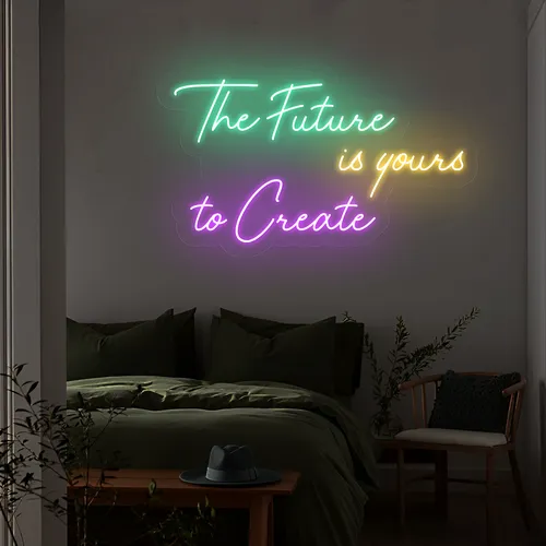 Visionary The Future is Yours to Create Neon Sign - Custom Flying Discs