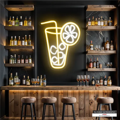 Tropical Glass Neon Sign - Custom Flying Discs