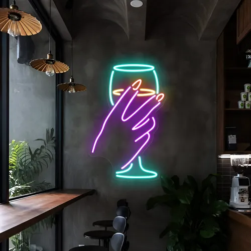 Chic Glass Neon Sign - Custom Flying Discs