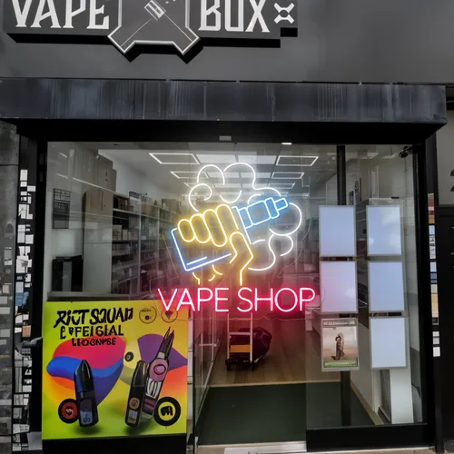 Vape Shop Window Neon Sign - Custom Flying Discs