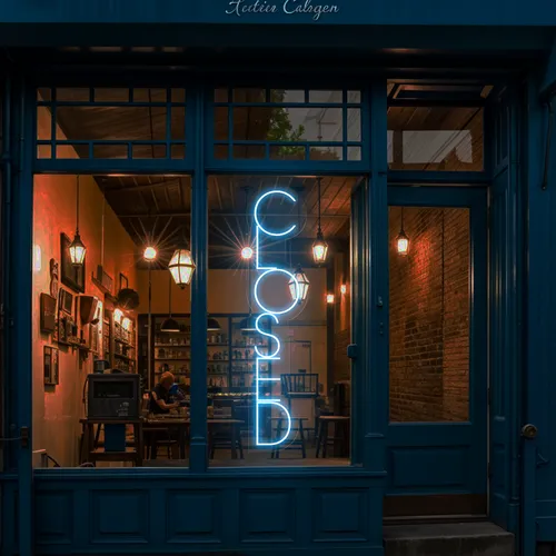 Closed Vertical Neon Sign - Custom Flying Discs