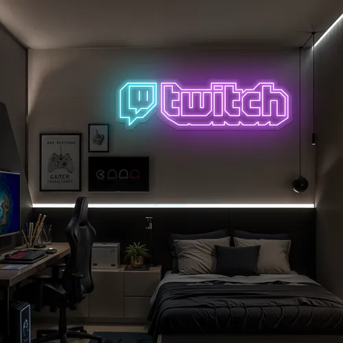 Twitch Streaming Setup Neon Sign - Custom Flying Discs