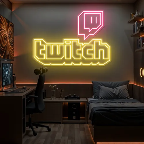Twitch Bold Glow Neon Sign - Custom Flying Discs