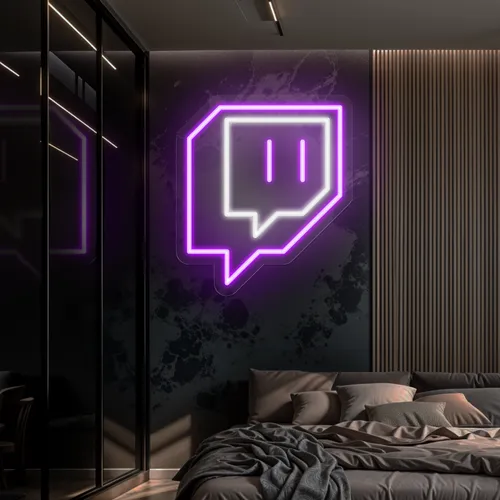Twitch Logo Wall Neon Sign - Custom Flying Discs