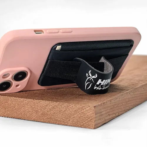 Leather Phone Wallet with Hand Grip - Custom Flying Discs