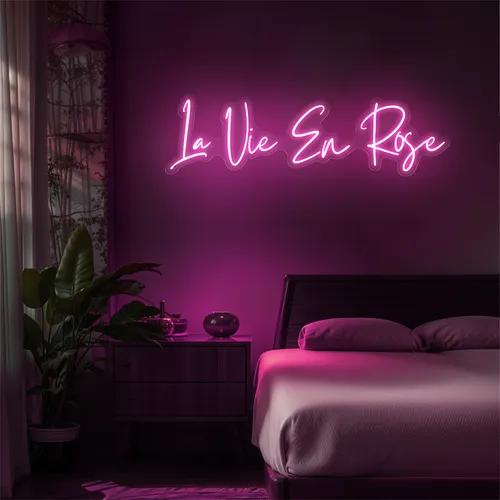 La Vie En Rose Neon Sign - Custom Flying Discs