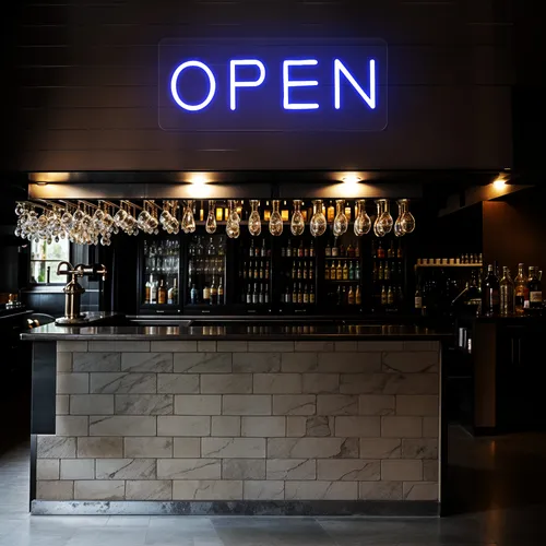 Mini Open Neon Sign - Custom Flying Discs