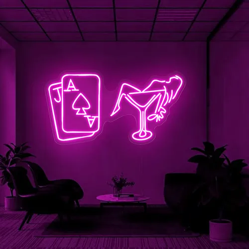 Vegas Night Neon Sign - Custom Flying Discs