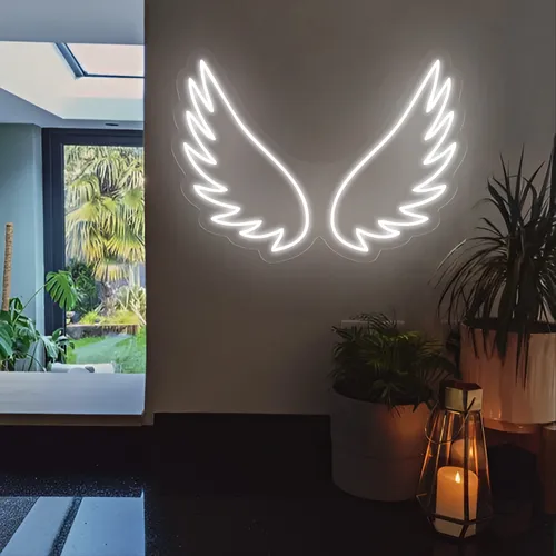 Angel Wings Neon Sign - Custom Flying Discs
