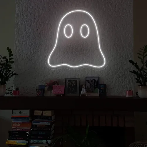 Mini Ghost Neon Sign - Custom Flying Discs