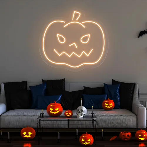 Pumpkin Neon Sign - Custom Flying Discs