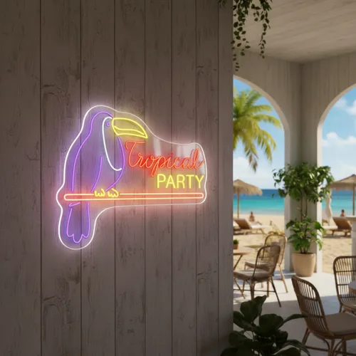 Tropical Party Neon Sign - Custom Flying Discs