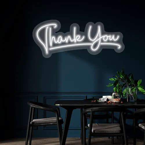 Custom Neon Thank You Sign - Custom Flying Discs