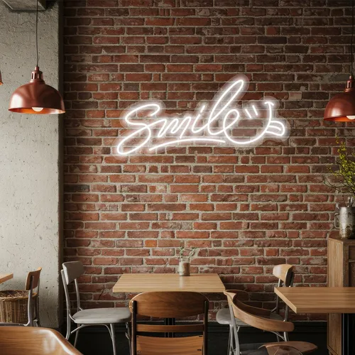 Custom Smile Neon Signs - Custom Flying Discs
