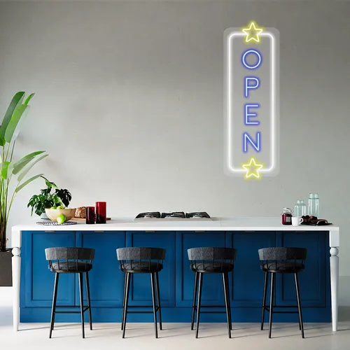 Custom Vertical Neon Open Signs - Custom Flying Discs