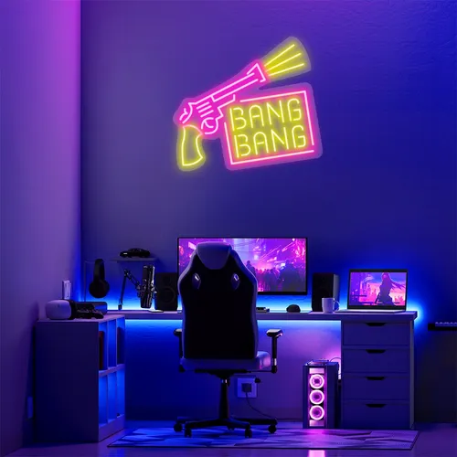 Custom Gun Neon Signs - Custom Flying Discs