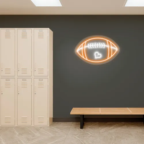Custom Football Neon Signs - Custom Flying Discs