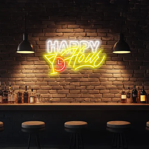 Custom Happy Hour Neon Signs - Custom Flying Discs