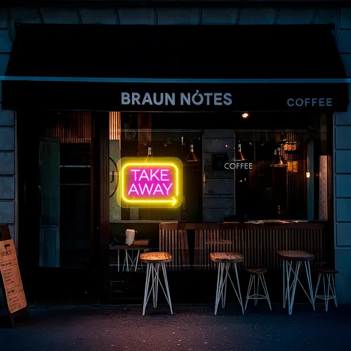 Custom Take Away Neon Signs - Custom Flying Discs