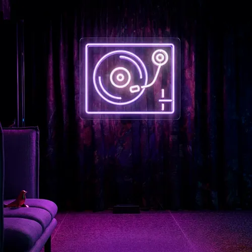 Custom DJ Neon Signs - Custom Flying Discs