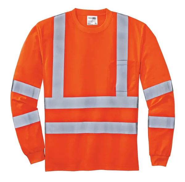 CornerStone - ANSI 107 Class 3 Long Sleeve Snag-Resistant Reflective T-Shirt. CS409 - Custom Flying Discs